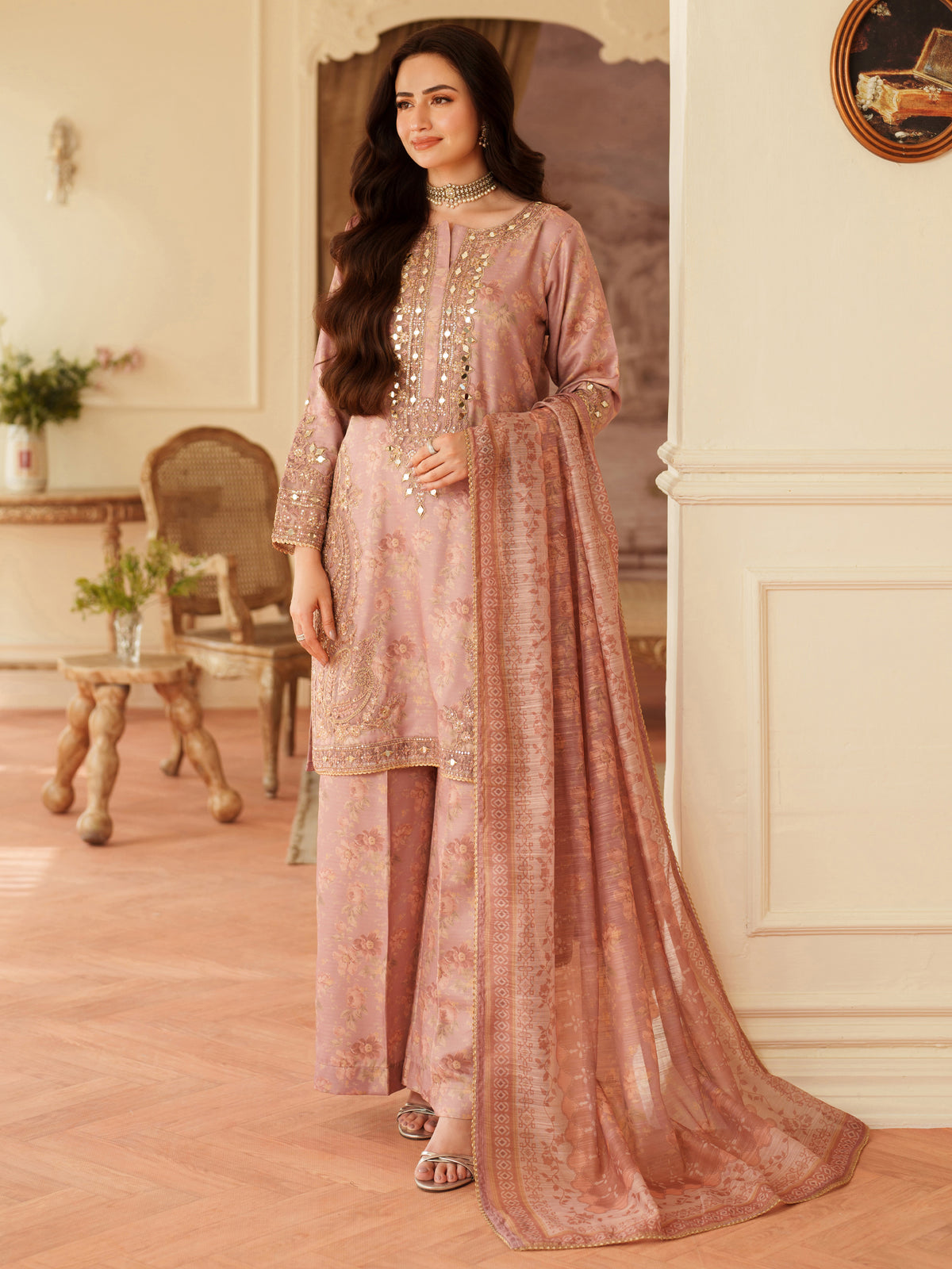 Mohagni Printed Embroidered Lawn 3PC Unstitched Memon Clothes